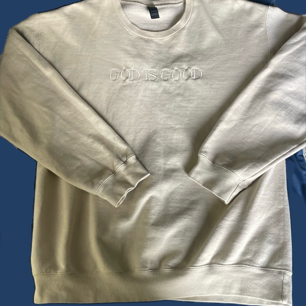 GOD IS GOOD Cream Sweater
